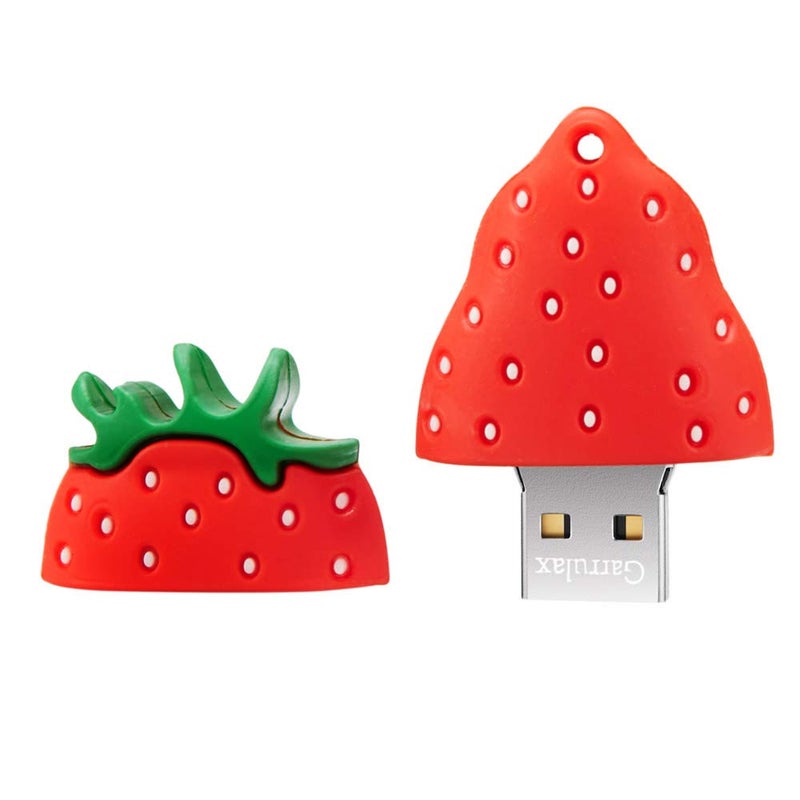 GARRULAX USB Flash Drive, 8GB / 16GB / 32GB Novelty Cute Cartoon USB Memory Stick Date Storage Pendrive Thumb Drives for Kids Children Collegue Student (16GB, Strawberry) - Image 2